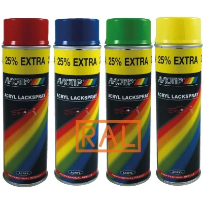 Afbeelding van MoTip RAL 1018 Industrial Acryl lak spuitbus 500ml