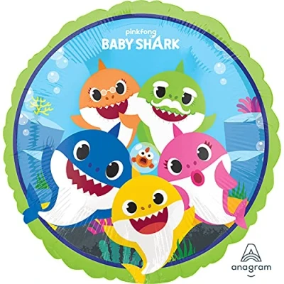 Image de ballon aluminium baby shark 43cm multicolore 4075801