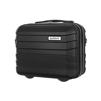 Afbeelding van BARRENS Trolleykoffer, handbagage, reiskoffer, rolkoffer, harde koffer, cabinekoffer, reiskoffer met wielen, bagage, handkoffer, 55 x 40 20 cm (bordeaux), zwart., kofferset