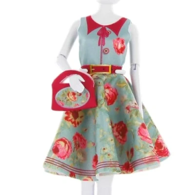 Afbeelding van Making Couture Outfit kit Peggy Peony Dress YourDoll PN 0164663