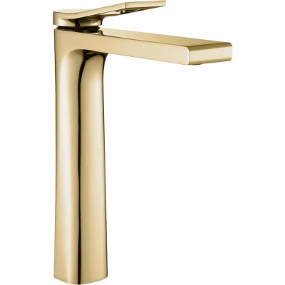 Afbeelding van REA Soul Wastafelkraan/ Mengkraan Opbouw Hoog Model Glans Goud