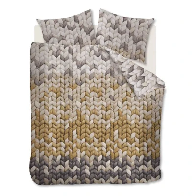 Afbeelding van Ariadne at Home Nisa Dekbedovertrek Tweepersoons 200x200/220 cm Flanel Ochre