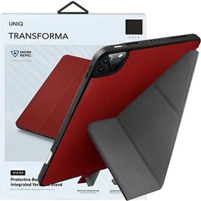Afbeelding van UNIQ hoesje Transforma iPad Pro 11 (2021) Antimicrobieel rood/koraalrood