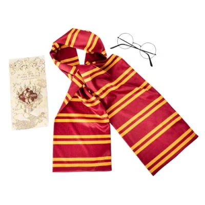 Afbeelding van Rubies Harry Potter accessoireset voor jongens en meisjes, Griffoendor sjaal, bril marauderkaart, officieel verjaardag, geschenken, Halloween, carnaval Kerstmis