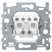 Afbeelding van Niko, dubbele wisselschakelaar, 10 AX/250 Vac, schroefklemmen