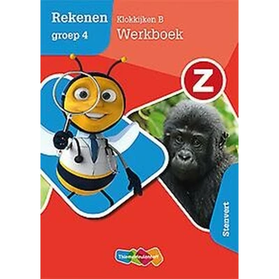 Afbeelding van Z Rekenen groep 4 Klokkijken B Stenvert Werkboek