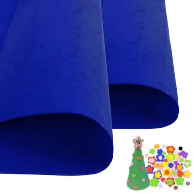 Afbeelding van 2 vellen EVA schuim voor cosplay, 1 mm dik, 50 x cm, donkerblauw