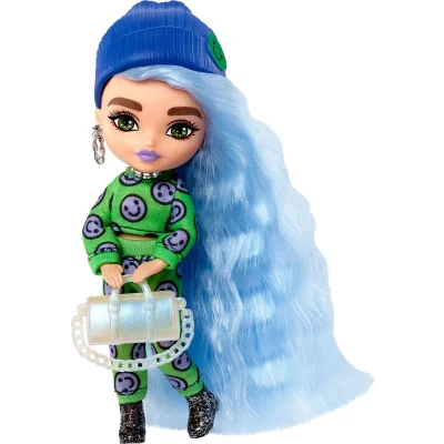 Afbeelding van Barbie Extra Mini Pop 3 IJsblauw haar