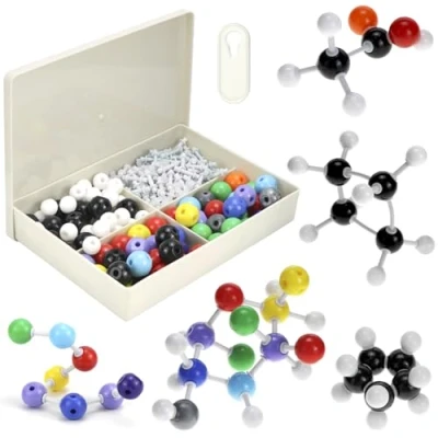 Afbeelding van QWORK® 240 delige chemie moleculaire modelset, moleculair model voor organische en anorganische chemie, geschikt schoollessen experimenten