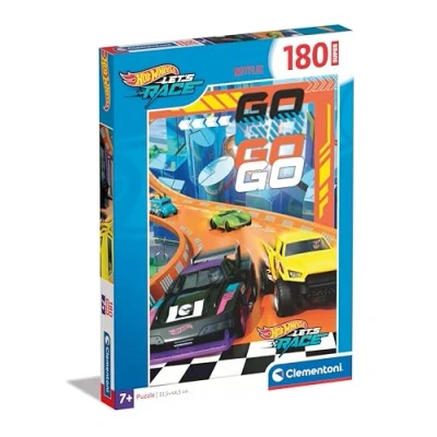 Afbeelding van Clementoni Hotwheels puzzel 180 stukjes Supercolor, voor kinderen, Disney, gemaakt in Italië, 29789