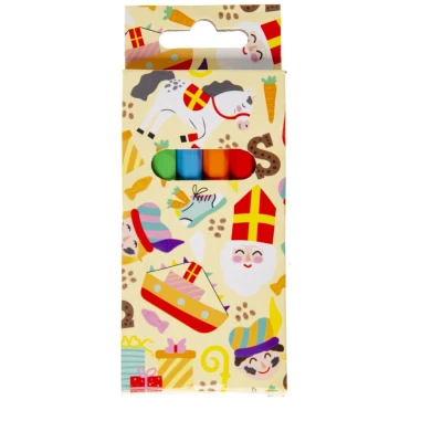 Afbeelding van Kleurpotloden sinterklaas 8,5 cm 6 stuks doos 120 sets