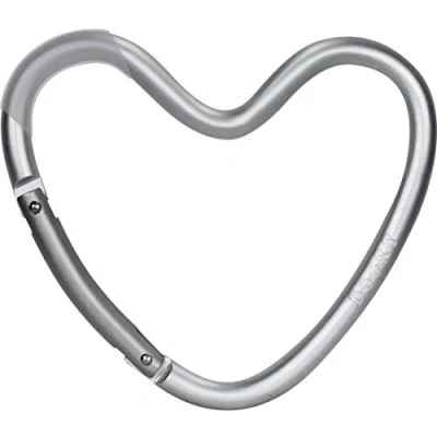 Afbeelding van Dooky Universal Hook Tassenhaak Hartvorm Silver (mat)
