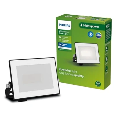 Afbeelding van Philips Lois floodlight Zwart 10W Helder warm licht; 3000K Verstraler