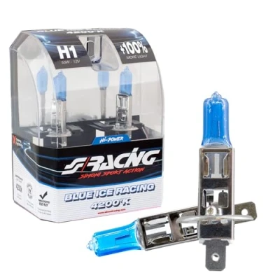 Image de Simoni Racing Ampoules Halogène &#039;Blue Ice Racing&#039; H1 (4200K) 12V/55W, set de 2 pièces ECE R37