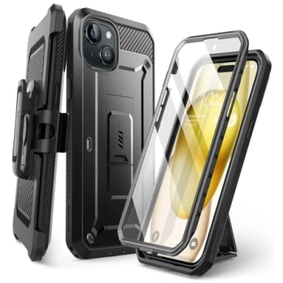 Afbeelding van Supcase Unicorn Beetle Case hoesje voor iPhone 15 zwart