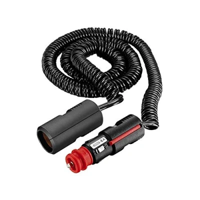 Afbeelding van ProCar sigarettenaanstekerplug spiraal verlengkabel 12 24V/8A 2 meter