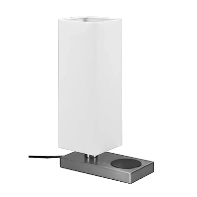 Afbeelding van Reality Tafellamp Haley 1x E14 40W Grijs Wit