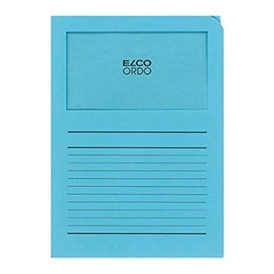 Image de Elco Pochette Coin En Papier Avec Fenetre Bleu Clair Boite De 100
