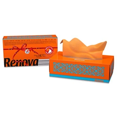 Afbeelding van Renova Orange Red Label Gezichtsdoekjes 80 Zakdoeken