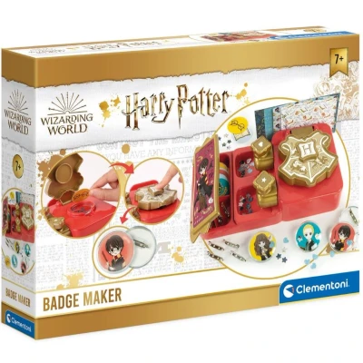 Afbeelding van Clementoni Kleuren &amp; Knutselen Harry Potter Pins Machinemaker, Speelgoedsieraad Knutselset voor kinderen, 7+ jaar 18669