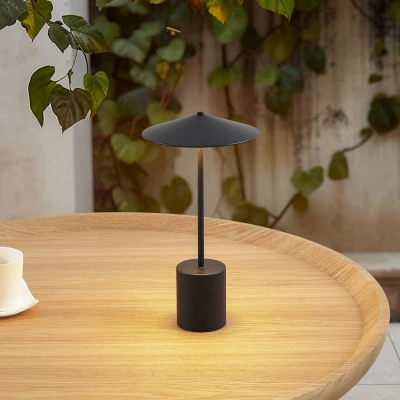 Afbeelding van Lindby Terraslampen met dimmer 1licht Aluminium, metaal H: 33 cm zwart Inclusief lichtbron
