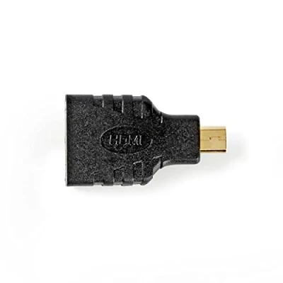 Afbeelding van Nedis HDMI Adapter Micro Connector Output Verguld Recht ABS Zwart 1 Stuks Doos