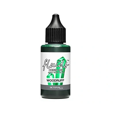 Afbeelding van Octopus Fluids Woodruff Hars inkt, alcoholische voor epoxyhars en UV hars, groene 30 ml