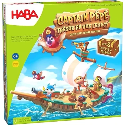 Afbeelding van HABA Captain Pépé Bordspellen Avontuur en schat 7 jaar ouder