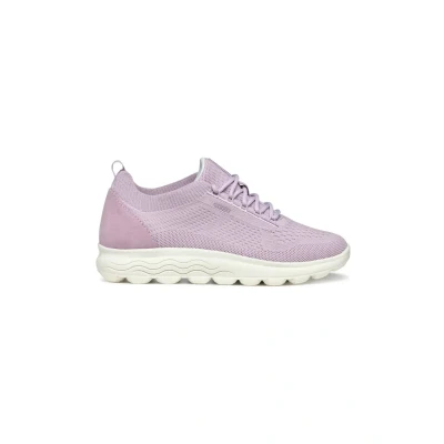 Afbeelding van Geox Sneakers laag, Dames, Maat: 41, Lilac Leer en textiel