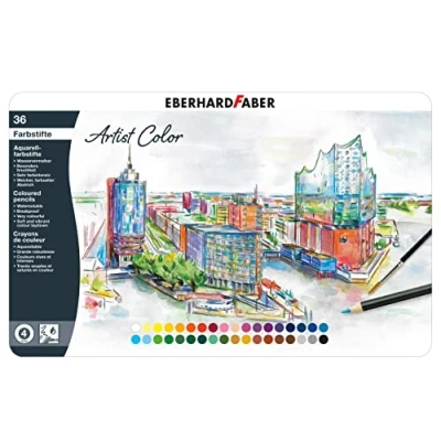 Afbeelding van Eberhard Faber EF 516036 Aquarelpotlood Metalen Etui A 36 Stuks