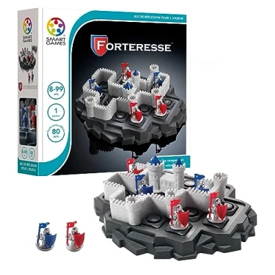 Afbeelding van SmartGames Fortress Denkspel Leg de muren neer en bescherm kerker 80 uitdagingen op verschillende niveaus 1 speler vanaf 8 jaar