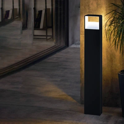 Afbeelding van EGLO Doninni 1 Led buitenlamp, staande lamp, lichts bolderlamp van aluminium, kunststof, kleur: antraciet/wit, IP44