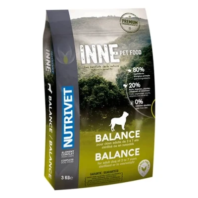 Afbeelding van NUTRIVET Inne Balance Kipkroketten Gesteriliseerde of overgewicht volwassen hond 3 kg