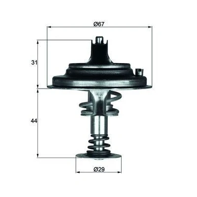 Afbeelding van Thermostaat, koelvloeistof MAHLE TX 26 80D1