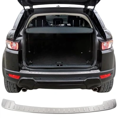 Afbeelding van RECAMBO bumperbescherming van mat geborsteld roestvrij staal met textuur, geschikt voor Range Rover Evoque L538 2011 2018, stijl en