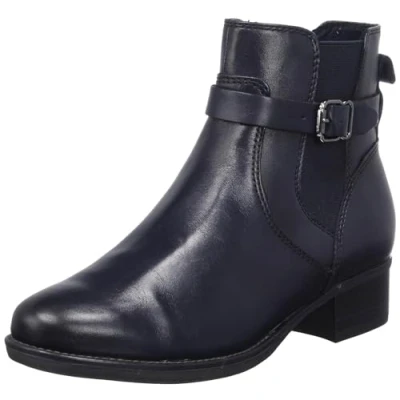 Afbeelding van Tamaris Korte laarzen, Dames, Maat: 39, Navy Leer