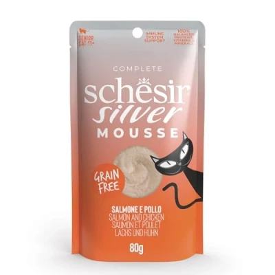 Afbeelding van 12x Schesir Silver Kat Mousse Zalm 80 gr