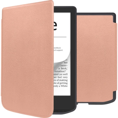 Afbeelding van iMoshion Ereader Cover / Hoesje Geschikt voor Pocketbook Verse Pro Vivlio Light HD Slim Soft Case Sleepcover Bookcase zonder stand Rosé goud