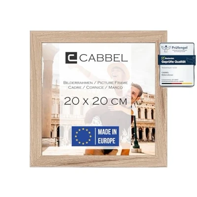 Afbeelding van CABBEL Fotolijst, 20 x cm, natuur, premium kwaliteit, voor wanddecoratie en tafeldecoratie, ideaal foto&#039;s kunstwerken, modern duurzaam,