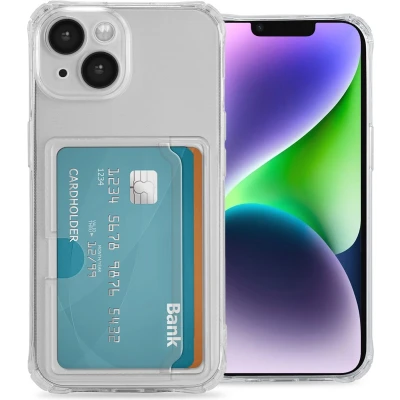Afbeelding van iMoshion Hoesje Geschikt voor iPhone 14 Pro met Pasjeshouder Softcase Backcover pashouder 3.0 Transparant