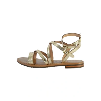 Afbeelding van Geox SOZY Sandalen, Dames, Maat: 38.5, Or Leer