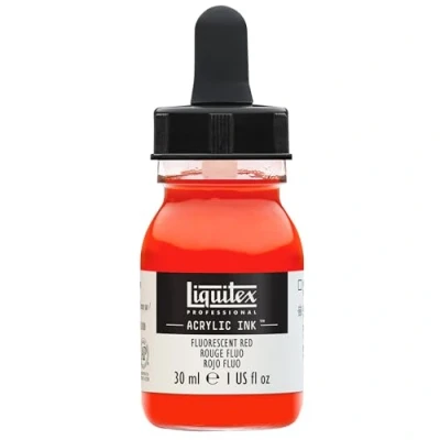 Image de Liquitex Professional Encre Acrylique Flacon Avec Pipette 30 ml Rouge fluorescent