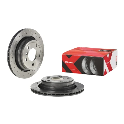 Afbeelding van BREMBO 09.6841.1X Remschijf 298 20 5 geperforeerd/interne ventilatie Gecoat High carbon Met schroeven BMW: Saloon, Touring