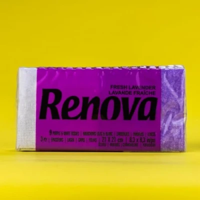 Afbeelding van Renova Red Label Purple Lavender Scented zakdoeken, 6 verpakkingen