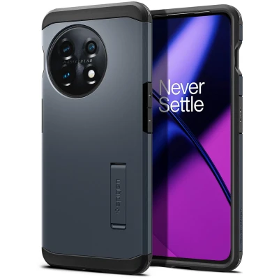 Afbeelding van Spigen Tough Armor OnePlus 11 Hoesje Back Cover Metal Slate