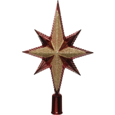 Afbeelding van Piek Ster Glitter Ossenbloed Decoris