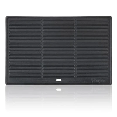 Afbeelding van BBQ Toro Gietijzeren bakplaat, 48 x 31,5 cm, aan beide zijden bruikbare omkeerbare plaat, universeel en robuust, grillplaat voor houtskool gas, accessoires