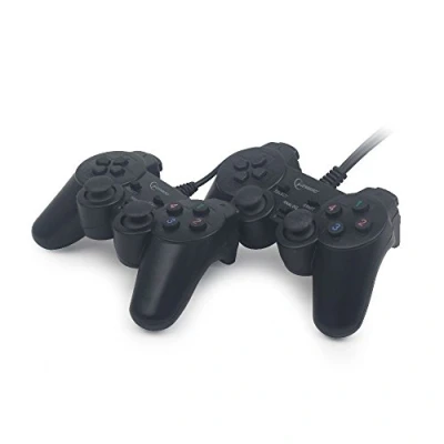 Afbeelding van Controller pc Gembird (2 controllers, USB, Vibratie, D pad, 10 knoppen, 2 joysticks)