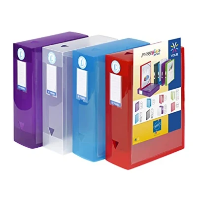 Image de Lot de 4 boites classement et archivage grande capacité Viquel Multicolore
