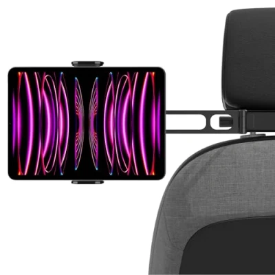 Afbeelding van Spigen OneTap Universele Hoofdsteun Auto Houder Geschikt voor Telefoon, Nintendo Switch, Tablet en iPad tot 12.9 Inch Verstelbare Autohouder Achterbank Zwart